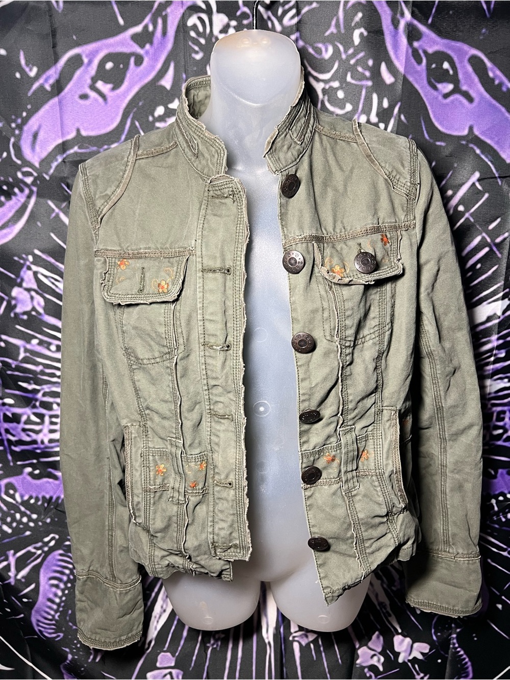 Y2K Vintage B.B. Dakota Military-Style Button Front Jacket
